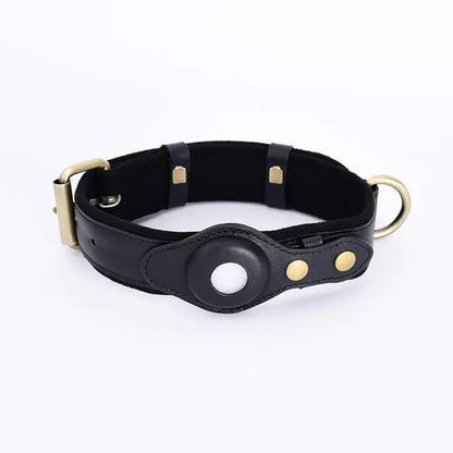 Leather Anti-Lost Dog Collar and Leash